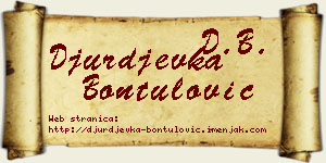 Đurđevka Bontulović vizit kartica